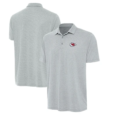 Men's Antigua Heather Kansas City Chiefs Scheme Polo