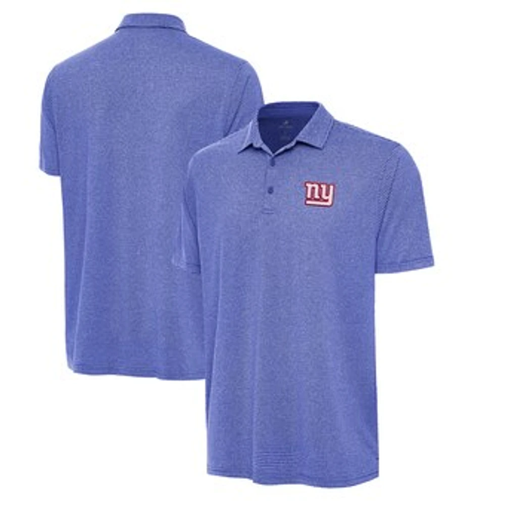 Men's Antigua Heather Royal New York Giants Scheme Polo