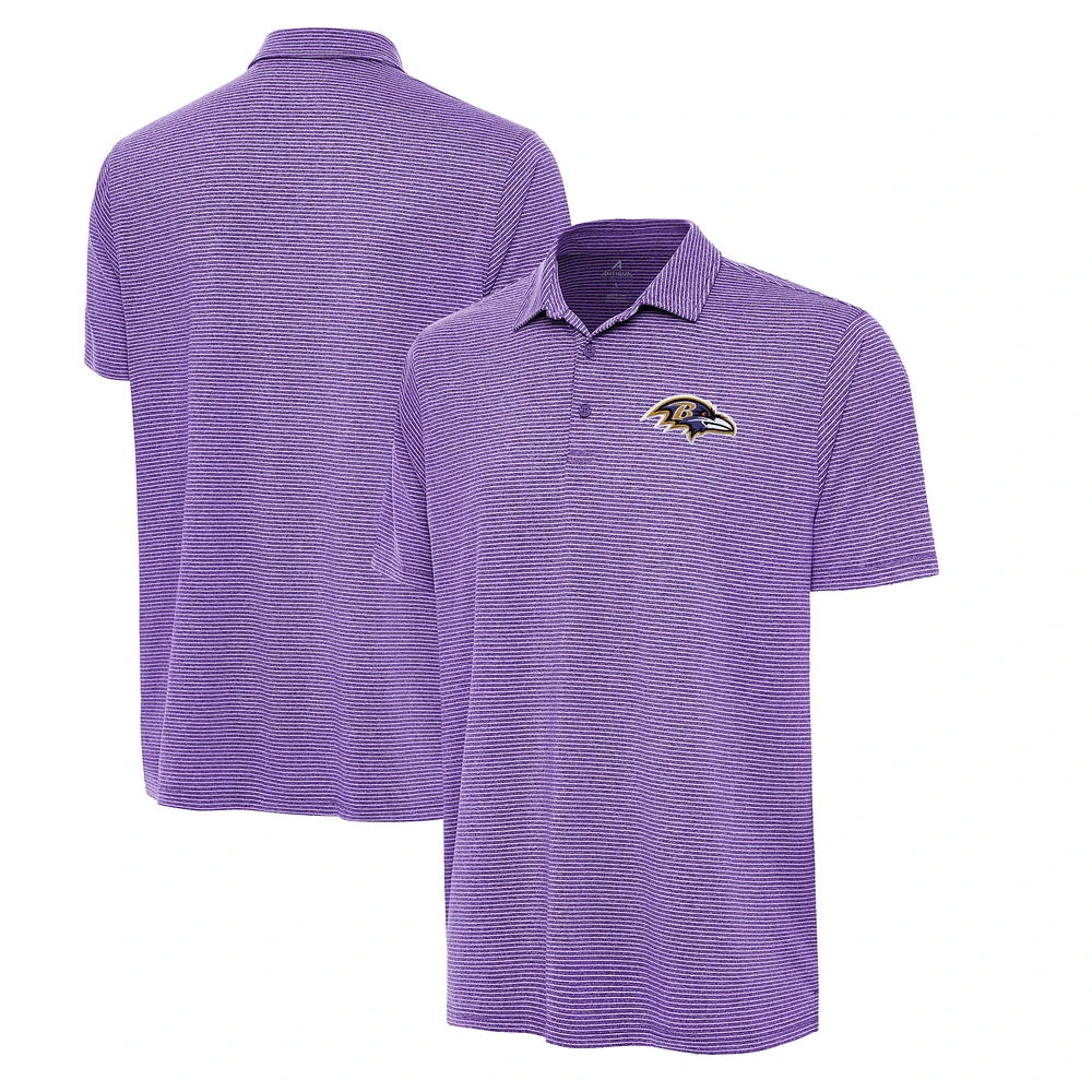 Men's Antigua Heather Purple Baltimore Ravens Scheme Polo