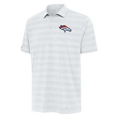 Men's Antigua White Denver Broncos Tunnel Polo