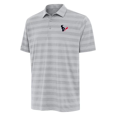 Men's Antigua Gray Houston Texans Tunnel Polo