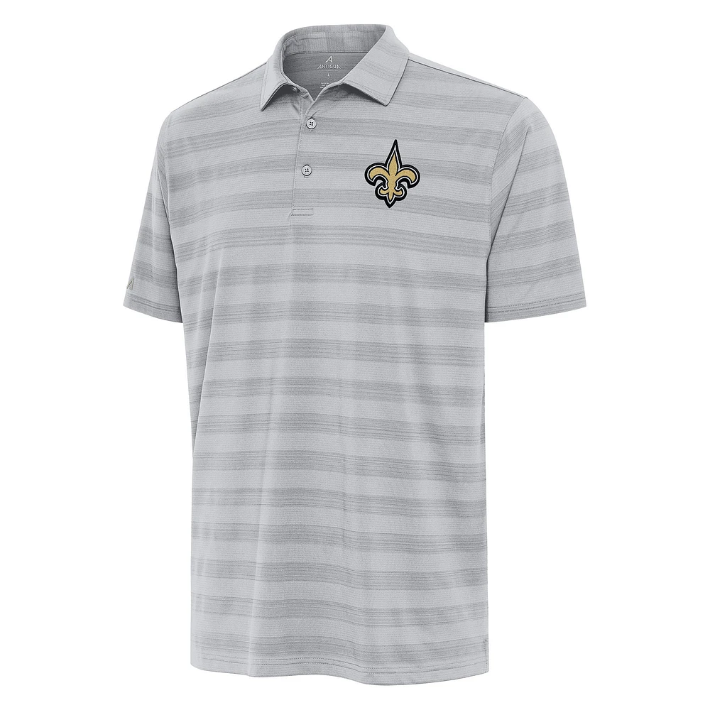 Men's Antigua Gray New Orleans Saints Tunnel Polo