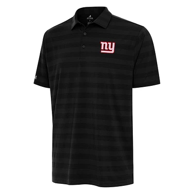 Men's Antigua Black New York Giants Tunnel Polo