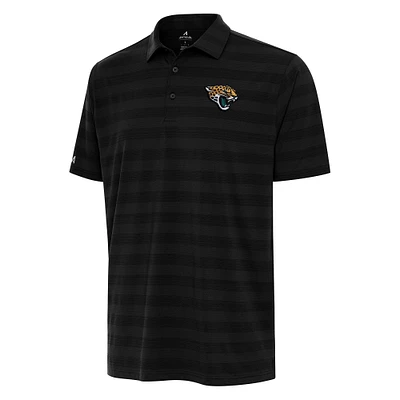 Men's Antigua Black Jacksonville Jaguars Tunnel Polo