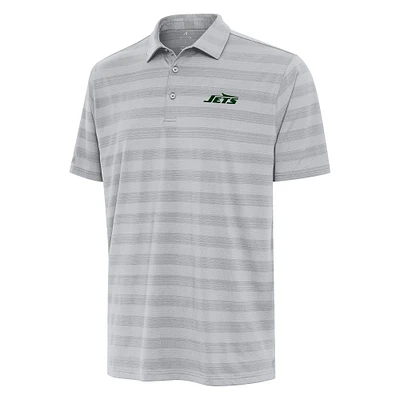Men's Antigua Gray New York Jets Tunnel Polo