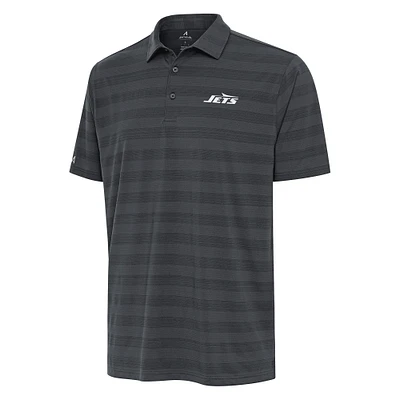 Men's Antigua Pewter New York Jets Tunnel Polo