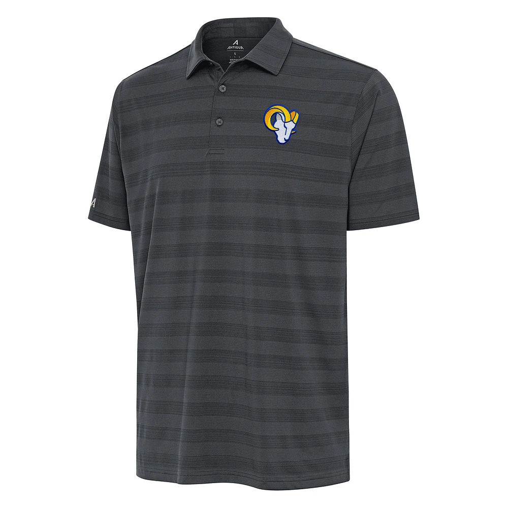 Men's Antigua Pewter Los Angeles Rams Tunnel Polo