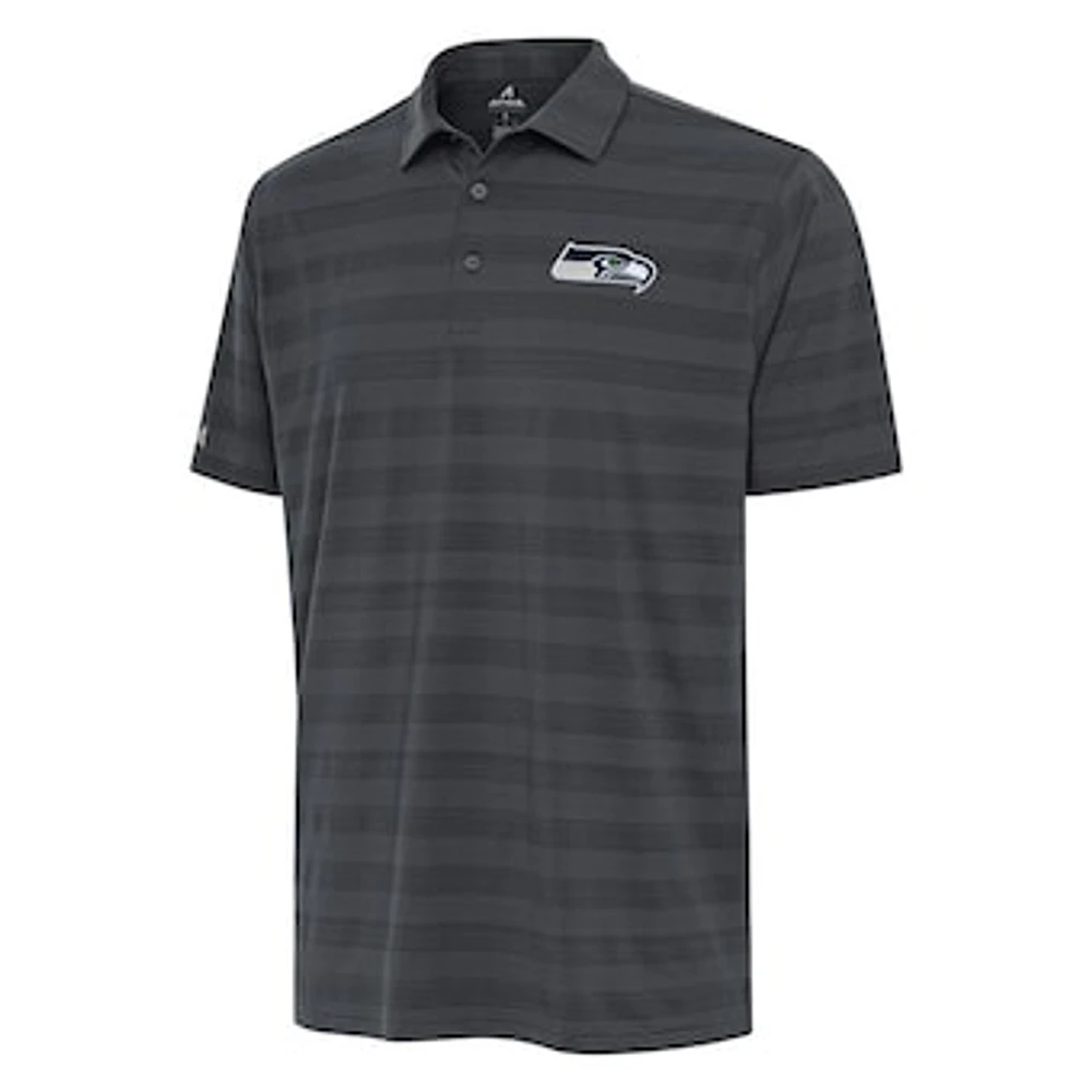Men's Antigua Pewter Seattle Seahawks Tunnel Polo