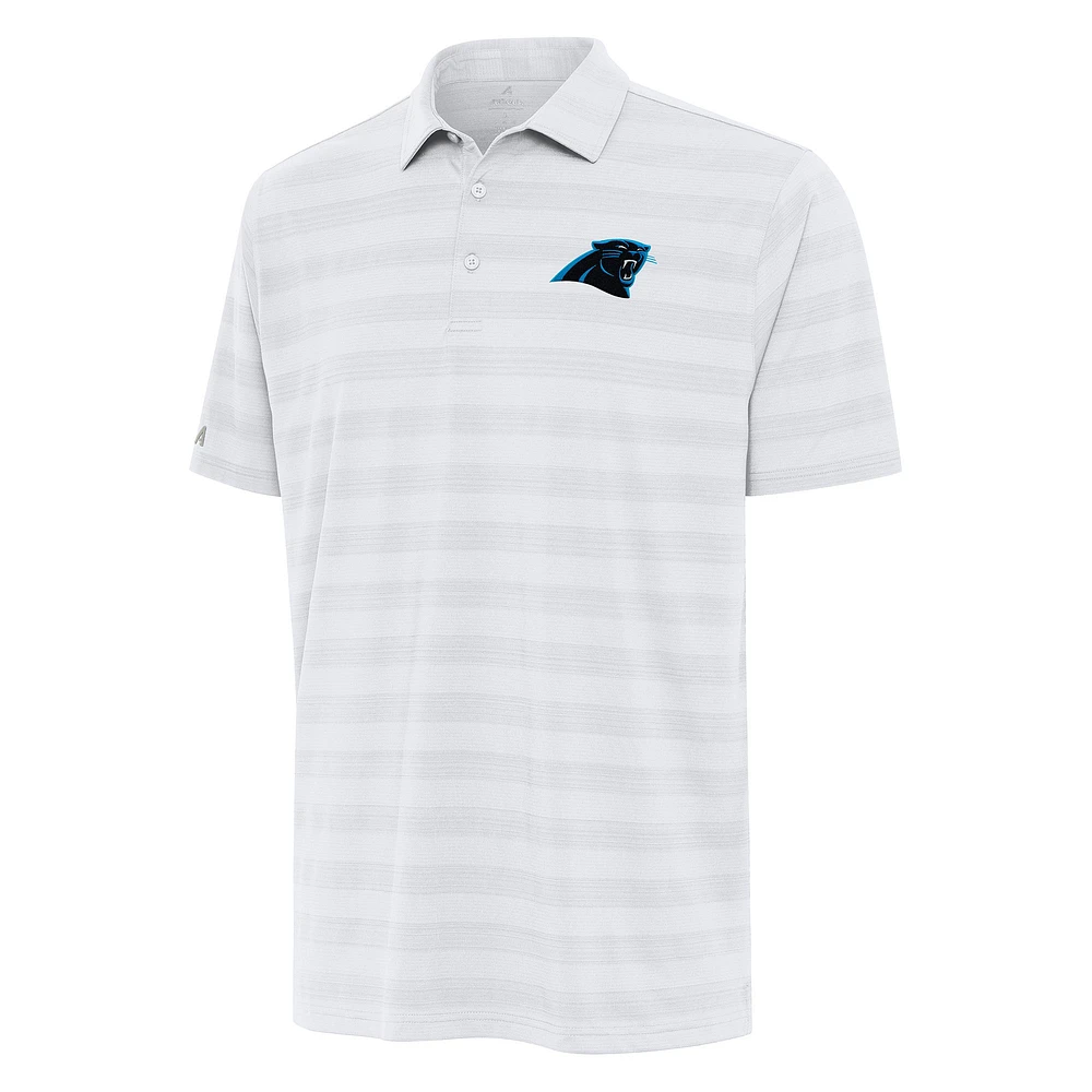 Men's Antigua White Carolina Panthers Tunnel Polo