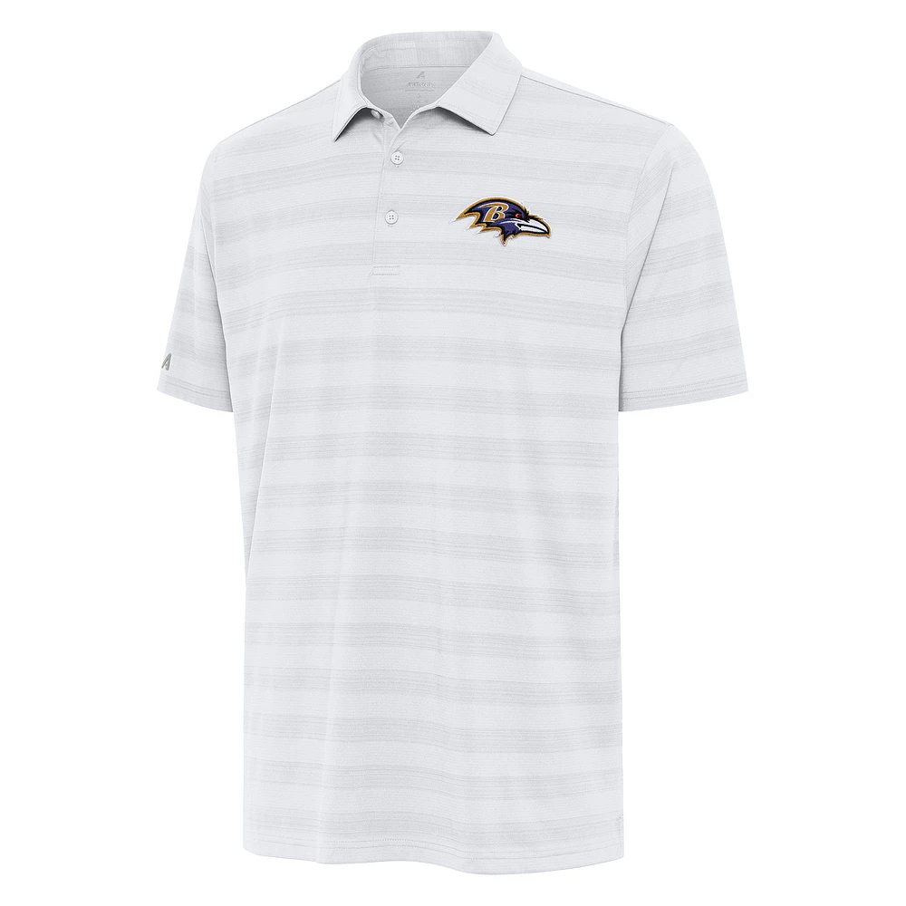 Men's Antigua White Baltimore Ravens Tunnel Polo