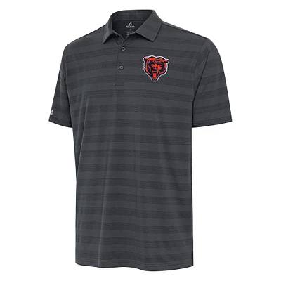 Men's Antigua Pewter Chicago Bears Bear Logo Tunnel Polo