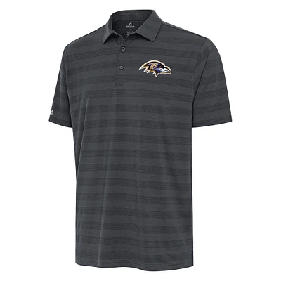 Men's Antigua Pewter Baltimore Ravens Tunnel Polo