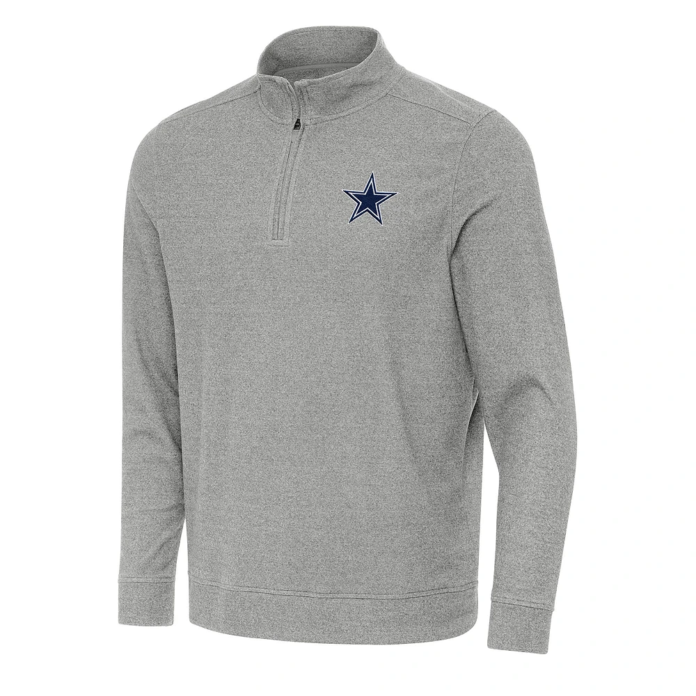 Men's Antigua Olive Chicago Bears Subtle Quarter-Zip Top