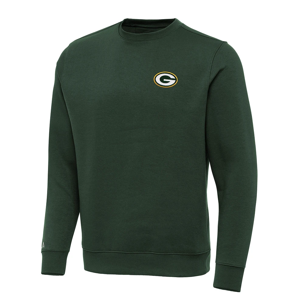 Men's Antigua Hunter Green Bay Packers Victory Pullover Sweatshirt