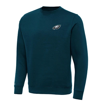 Men's Antigua Teal Philadelphia Eagles Victory Pullover Sweatshirt