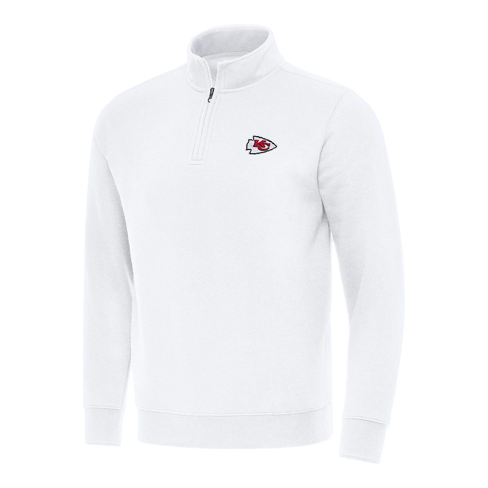 Men's Antigua Kansas City Chiefs Victory Quarter-Zip Pullover Top