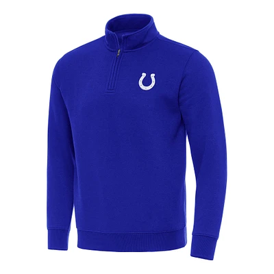 Men's Antigua Royal Indianapolis Colts Victory Quarter-Zip Pullover Top