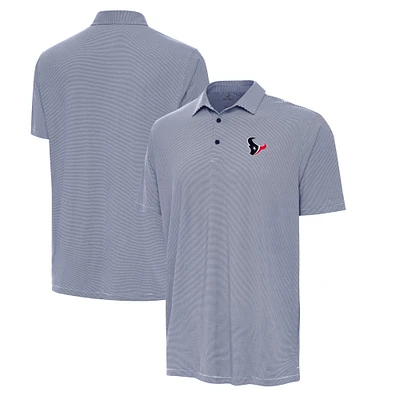 Men's Antigua Navy/White Houston Texans Twine Performance Polo