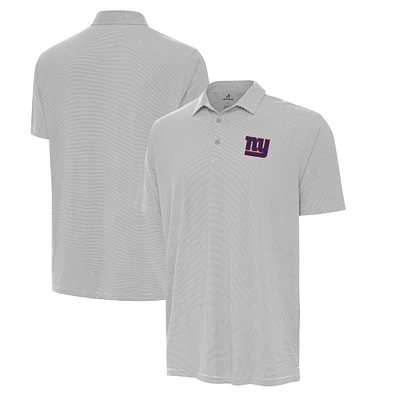 Men's Antigua Gray/White New York Giants Twine Performance Polo