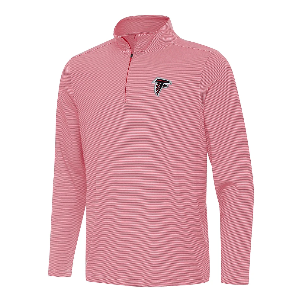 Men's Antigua Red/White Atlanta Falcons Twine Quarter-Zip Jacket