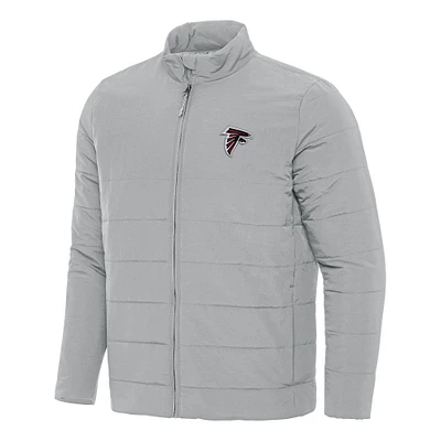 Men's Antigua Gray Atlanta Falcons Swelter Full-Zip Jacket