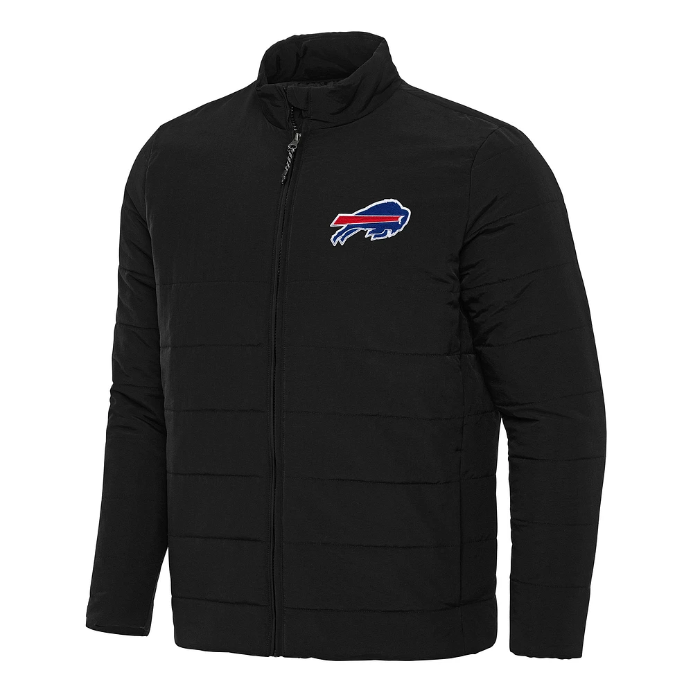 Men's Antigua Black Buffalo Bills Swelter Full-Zip Jacket