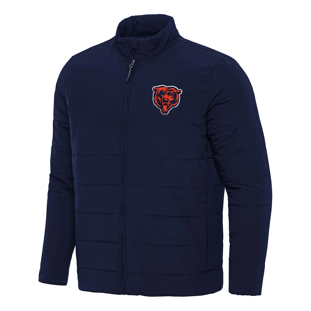 Men's Antigua Navy Chicago Bears Swelter Full-Zip Jacket