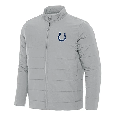 Men's Antigua Gray Indianapolis Colts Swelter Full-Zip Jacket