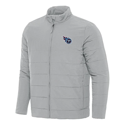 Men's Antigua Gray Tennessee Titans Swelter Full-Zip Jacket