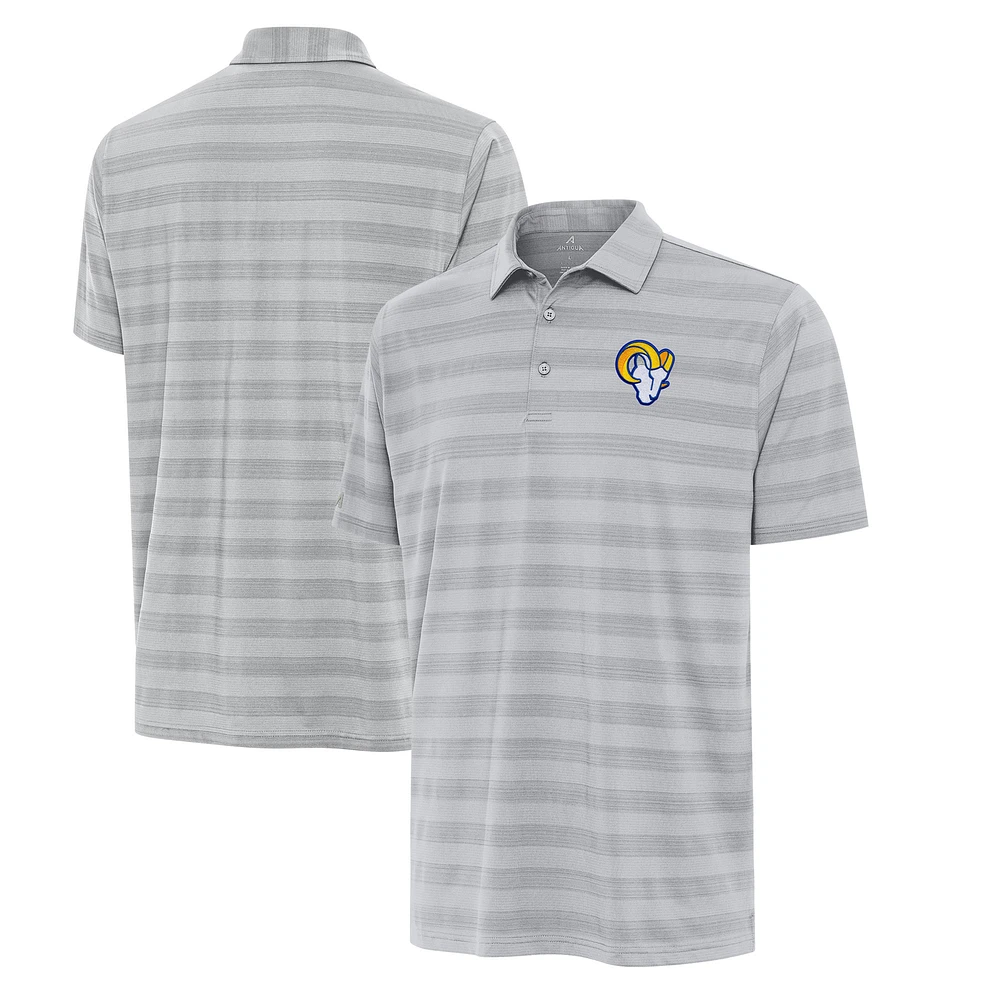 Men's Antigua Gray Los Angeles Rams Big & Tall Tunnel Polo