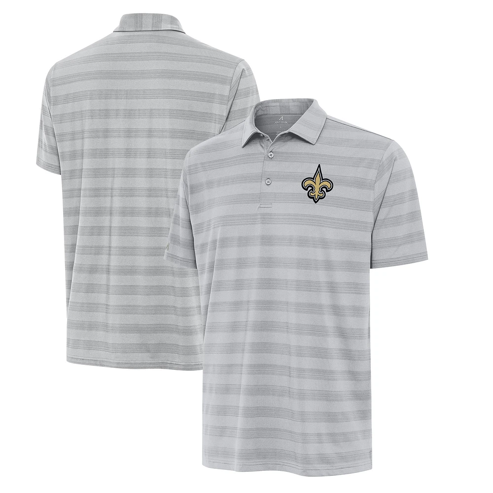Men's Antigua Gray New Orleans Saints Big & Tall Tunnel Polo