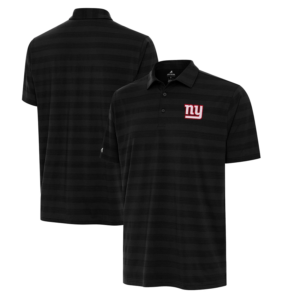 Men's Antigua Black New York Giants Big & Tall Tunnel Polo