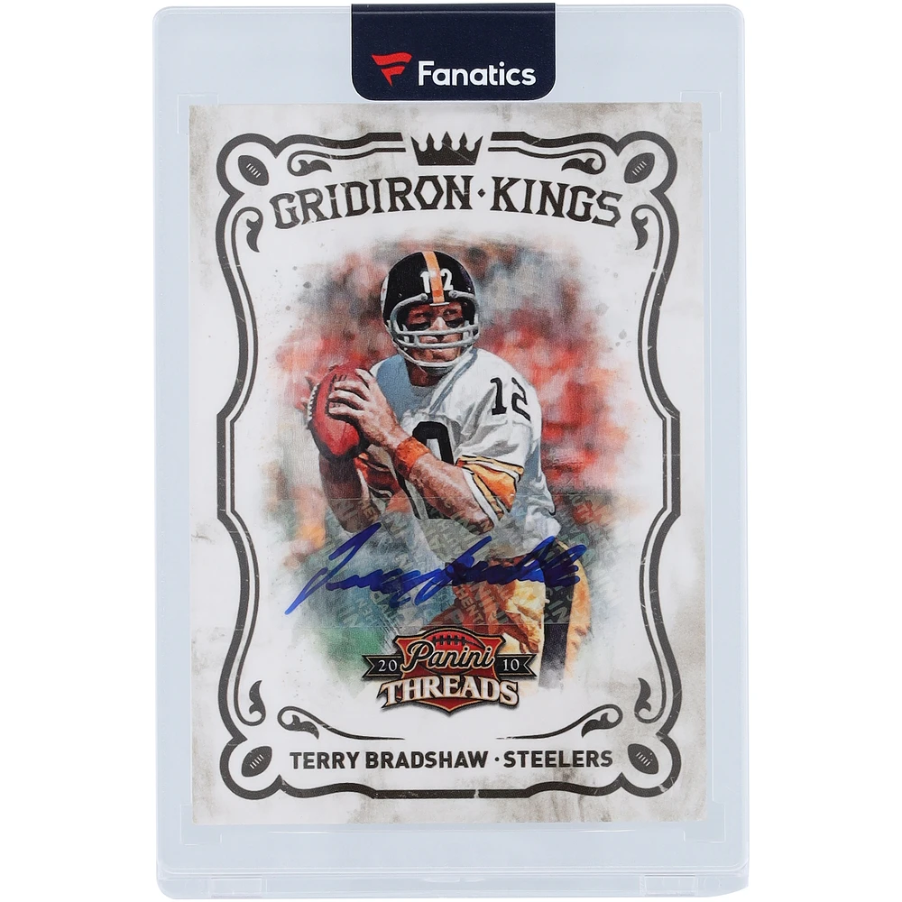 Terry Bradshaw Pittsburgh Steelers Autographed 2010 Panini Threads Gridiron Kings #42 #1/5 Card