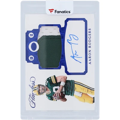 Aaron Rodgers Green Bay Packers Autographed 2017 Panini Flawless Black Box Dual-Color Relic #PA-AR #1/1 Card