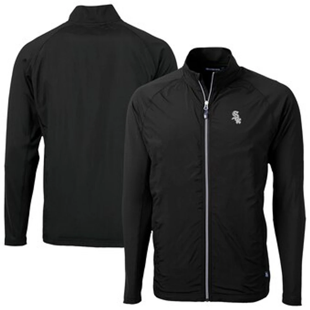 Men's Cutter & Buck Chicago White Sox Adapt Eco Knit Hybrid Recycled Full-Zip Jacket