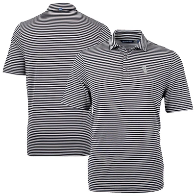 Men's Cutter & Buck /White Chicago White Sox Virtue Eco Pique Stripe Recycled Polo