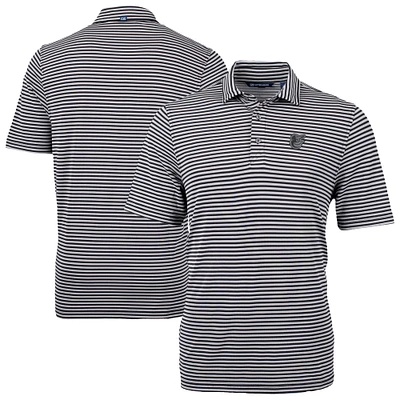 Men's Cutter & Buck /White Baltimore Orioles Virtue Eco Pique Stripe Recycled Polo