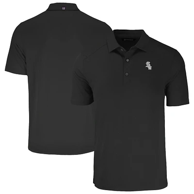 Men's Cutter & Buck Black Chicago White Sox Forge Eco Stretch Recycled Polo