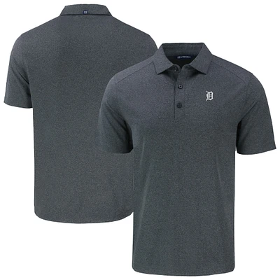 Men's Cutter & Buck Heather Black Detroit Tigers Forge Eco Stretch Recycled Polo