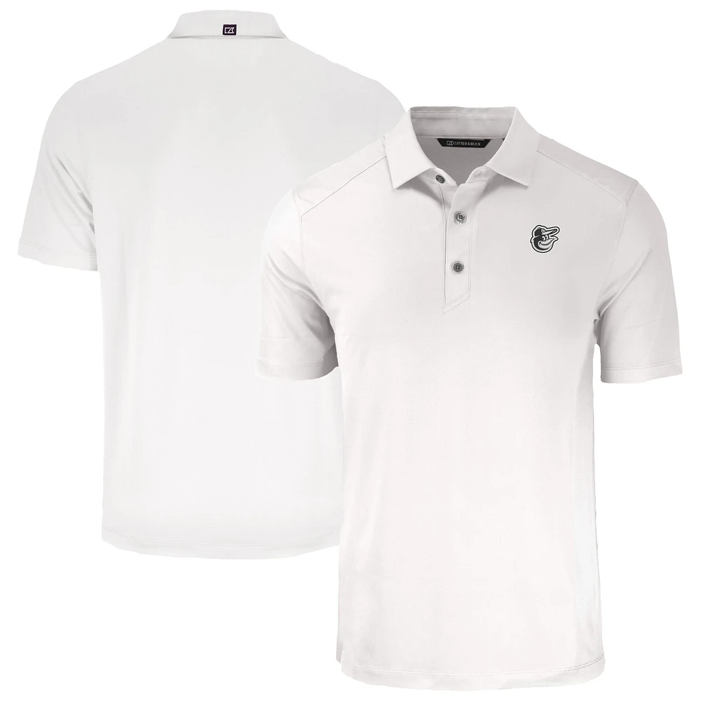 Men's Cutter & Buck White Baltimore Orioles Forge Eco Stretch Recycled Polo