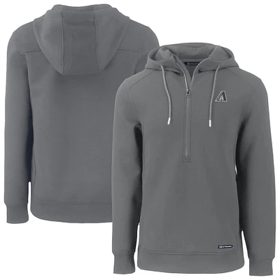 Men's Cutter & Buck Gray Arizona Diamondbacks Roam Eco Recycled Half-Zip Pullover Hoodie