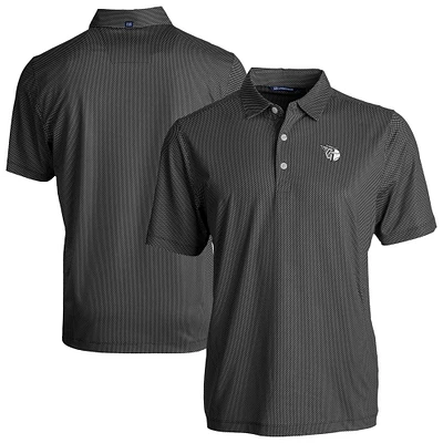 Men's Cutter & Buck /White Cleveland Guardians Pike Eco Symmetry Print Stretch Recycled Polo
