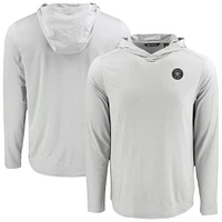 Men's Cutter & Buck Gray Houston Astros Coastline Epic Comfort Eco Recycled Long Sleeve Hoodie T-Shirt