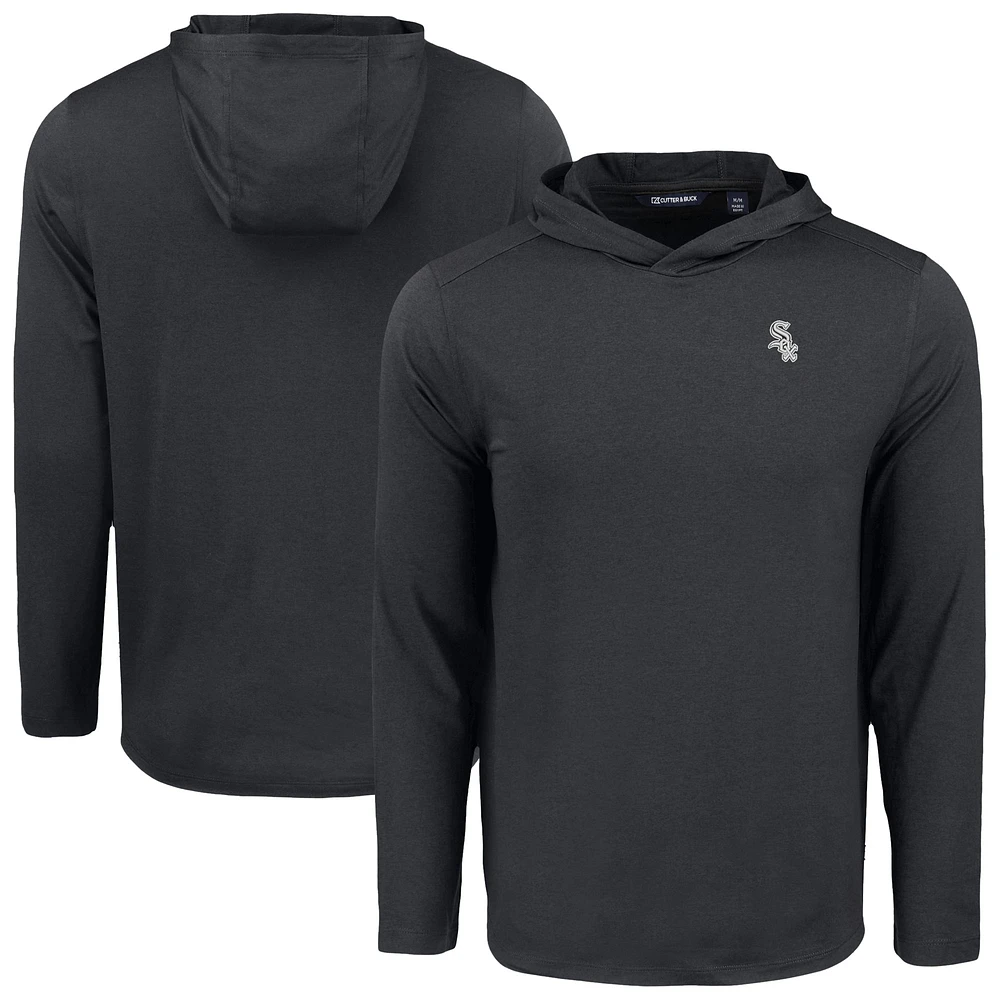Men's Cutter & Buck Black Chicago White Sox Coastline Epic Comfort Eco Recycled Long Sleeve Hoodie T-Shirt