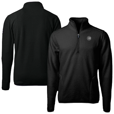 Men's Cutter & Buck Chicago Cubs Cascade Eco Fleece Quarter-Zip Jacket
