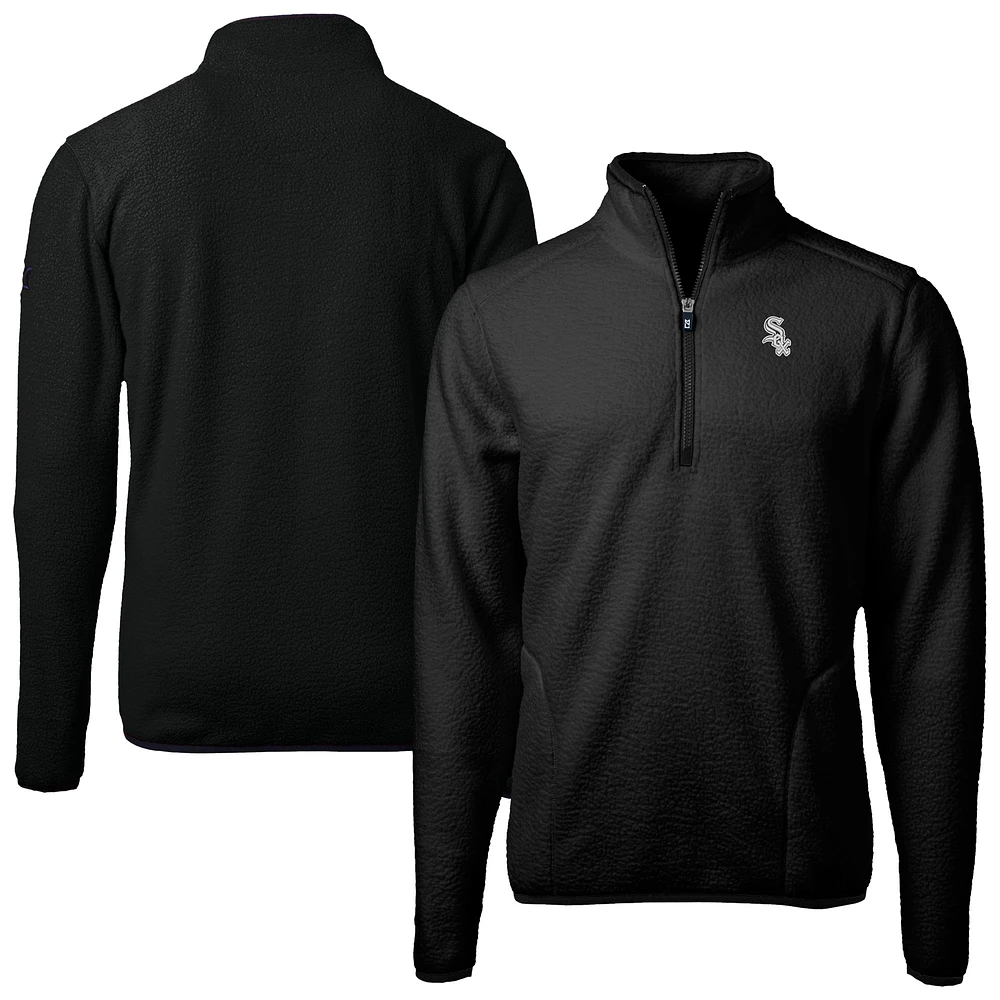 Men's Cutter & Buck Chicago White Sox Cascade Eco Fleece Quarter-Zip Jacket