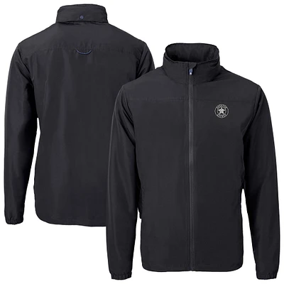 Men's Cutter & Buck Black Houston Astros Charter Eco Recycled Full-Zip Hoodie Jacket