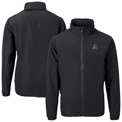 Men's Cutter & Buck Black Arizona Diamondbacks Charter Eco Recycled Full-Zip Hoodie Jacket