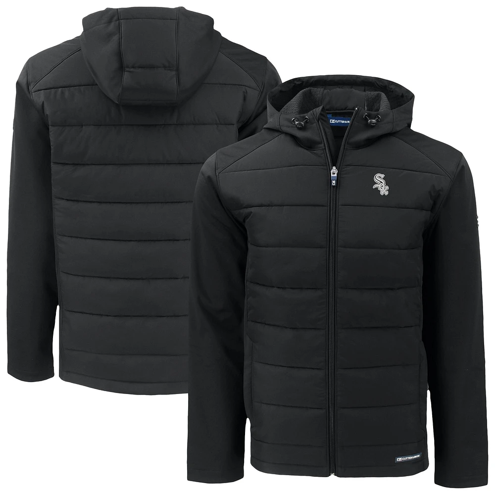 Men's Cutter & Buck Chicago White Sox Evoke Hybrid Eco Softshell Recycled Full-Zip Jacket