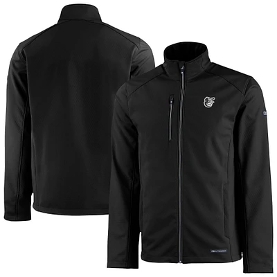 Men's Cutter & Buck Baltimore Orioles Evoke Eco Softshell Recycled Full-Zip Jacket